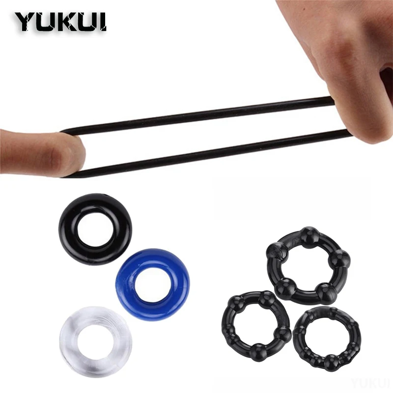 Penis Ring 3 Pcs/Set Cock Ring Delay Ejaculation Sex Toys For Men Dick Enlargement Silicone Adult Supplies 18+ Stronger Erection