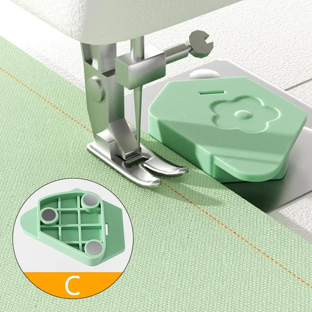Nähen Magnetische Naht Guide Multifunktionale Lineal Säumer Universal Polygonal Anti-Curling Stellungs Nähmaschine Zubehör – Detail 14