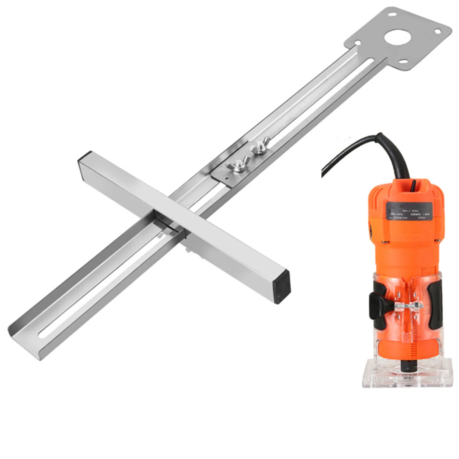 New Bracket for Trimmer Machine Edge Guide Positioning Cutting Board Tool Hole Opener Woodworking Router Circle Milling Groove 2 pc 90 degrees l shaped auxiliary fixture splicing board positioning panel fixed clip carpenter s square ruler woodworking tool