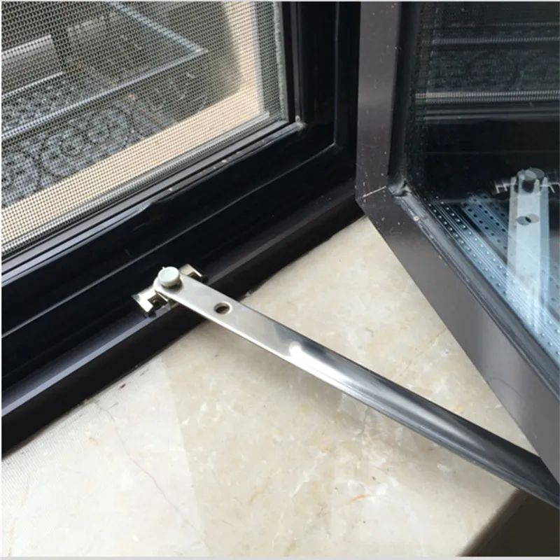 Prevent Window Closing Bracket Windproof Retainer Window Opening Limit Flat Wind Support Punch-free Connecting Rod Limiter