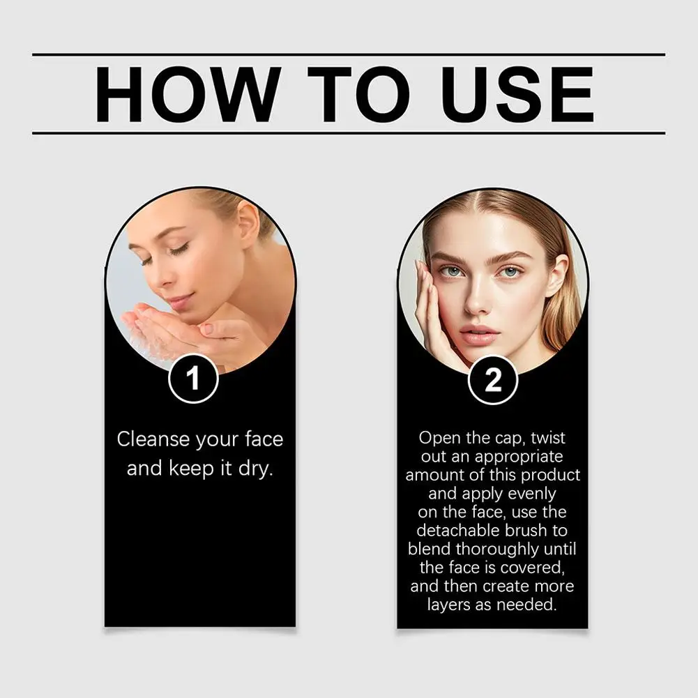 Brightening Concealer & Liquid Foundation Long Lasting Face Base_voghion.com