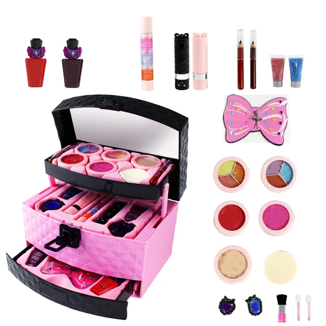 Girls 22 Piece cosmetic Water Soluble Makeup Set House Play Princess gift  Birthday & party Kids Makeup Set 2