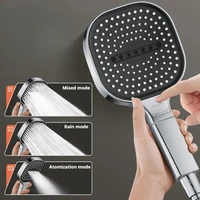 Square 3 Modes Large Panel Shower Head High Pressure Thickened Drop-resistant Rainfall Showerhead Bathroom Filter Shower Mixer