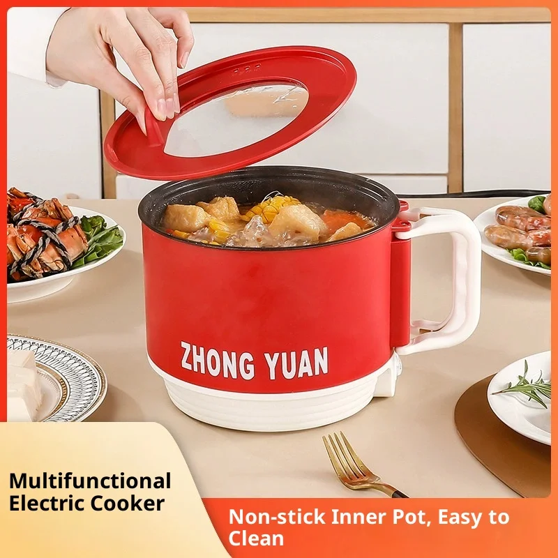 Marmite électrique Portable 1,5 l, multifonction, contrôle automatique de la température, chauffage rapide pour nouilles instantanées, soupe de riz pour étudiants 1 Marmite électrique Portable 1,5 l, multifonction, contrôle automatique de la température, chauffage rapide pour nouilles instantanées, soupe de riz pour étudiants 1