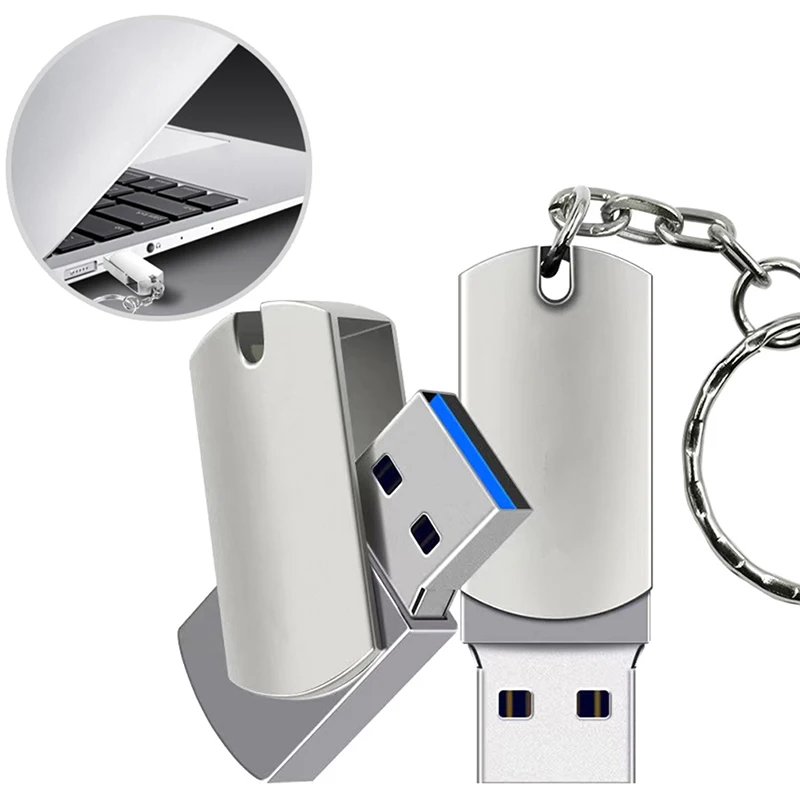 

Вращающийся Высокоскоростной USB 3,0 металлический флэш-накопитель 32 ГБ USB флэш-накопитель 1 ТБ флэш-карта памяти с увеличением емкости с брелоком