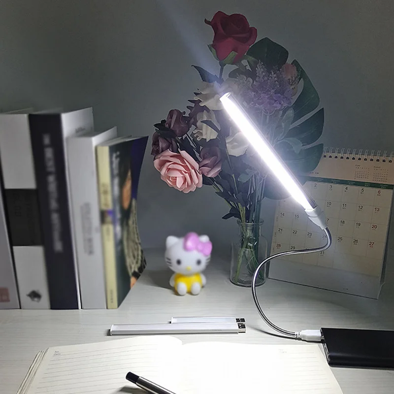 2pcs Portable USB LED Book Light DC5V Ultra Bright Reading Book Lamp 10leds 20leds Lights For Power Bank PC Laptop Notebook
