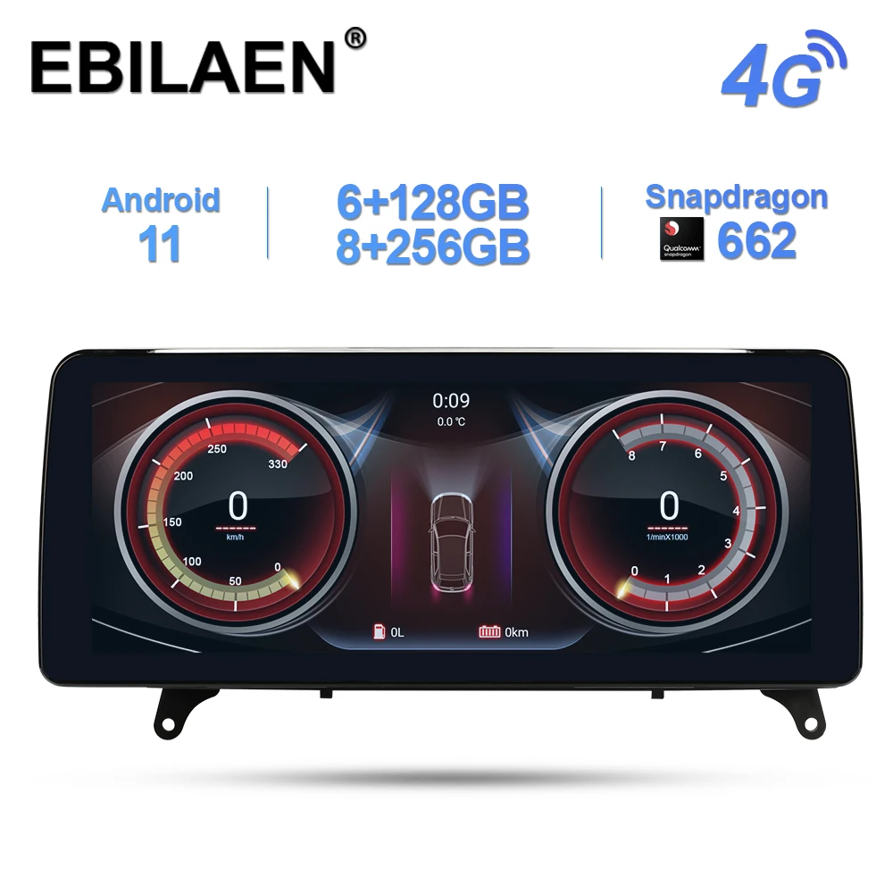 

EBILAEN Android 11.0 Car Radio Player for BMW X5 E70 X6 E71 2007-2013 CCC CIC System PC Navigation Bule Anti-glare Screen 12.5'