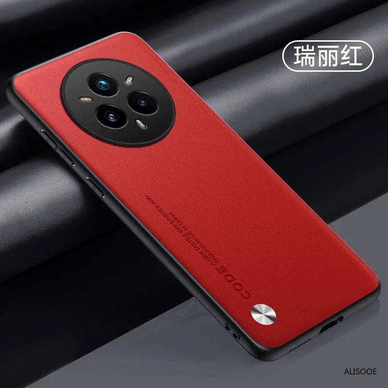 Luxury Plain Leather Protective Phone Case - Premium Cover