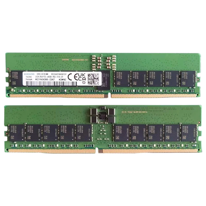 SAMSUNG DDR5 ECC Unbuffered 16GBx2枚(32GB Samsung 16GB DDR5 4800MHz PC5-38400 ECC RDIMM 1Rx8 Single