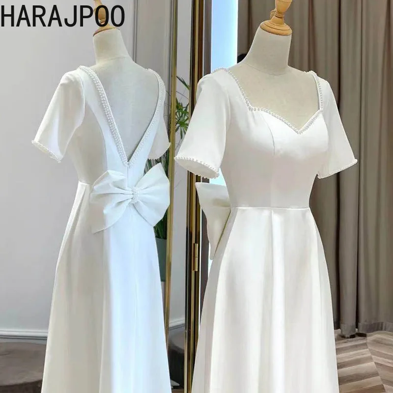 

Harajpoo French Formal Women Dress 2024 Spring Summer New Style Temperament Banquet Dresses Best Friend Bridesmaids Vestidos