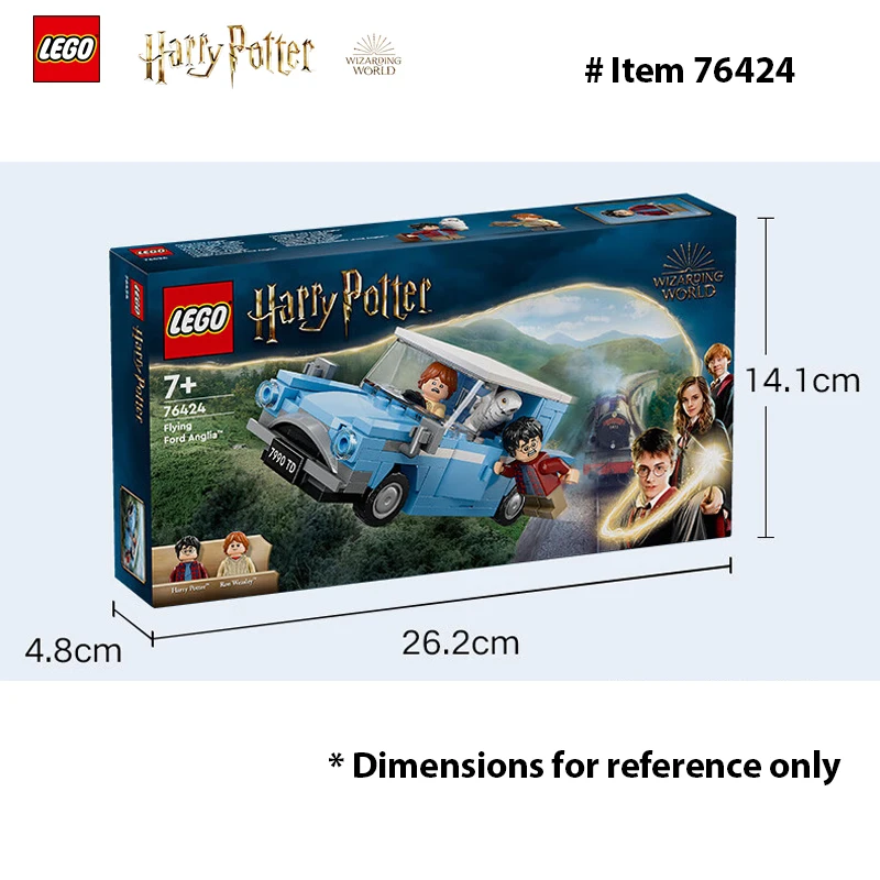 LEGO-Coche de juguete de Harry Potter para niños y niñas de 7 años, juguete con 2 minifiguras de Harry Potter, 76424