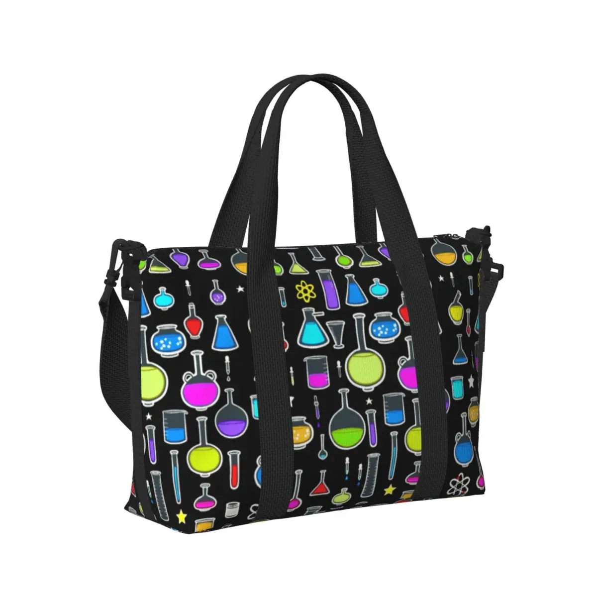 Beakers Laboratory Technology Tote Bag for Women Big Capacity Science Chemistry Beach Gym Travel Bags