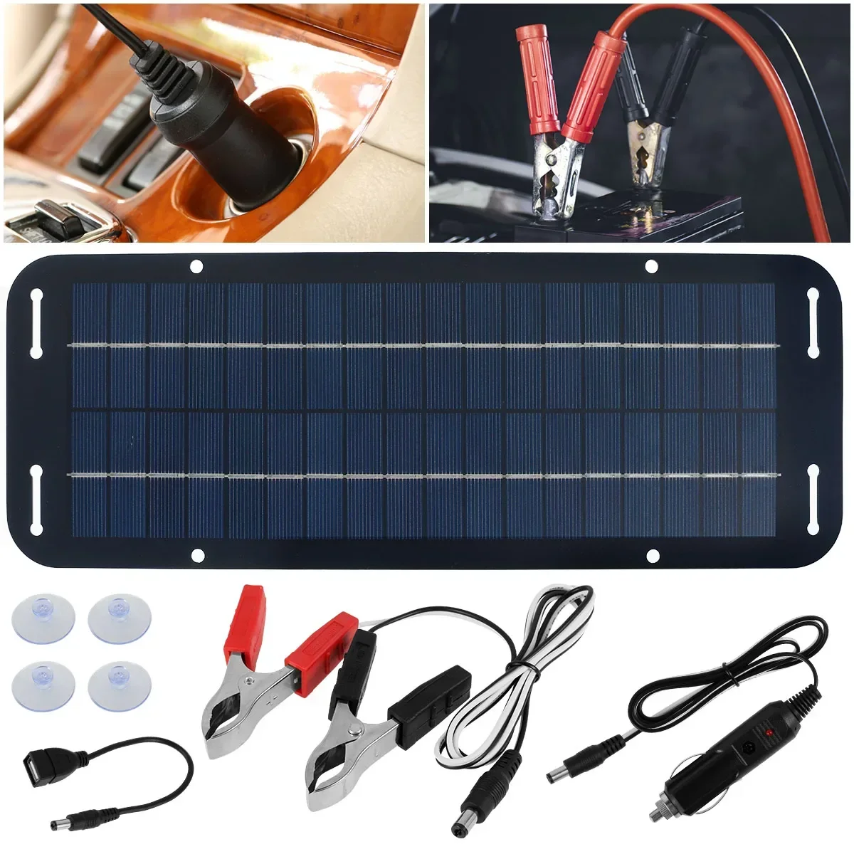 12v Solar Panel Battery Charger - Mejoras Para El Hogar - AliExpress