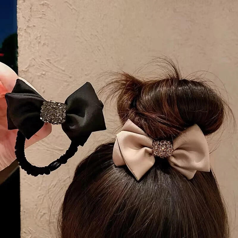 

Блестящие аксессуары для волос для женщин, эластичные резинки для волос для девушек, французские женские повязки на голову, металлическая Корейская резинка для волос