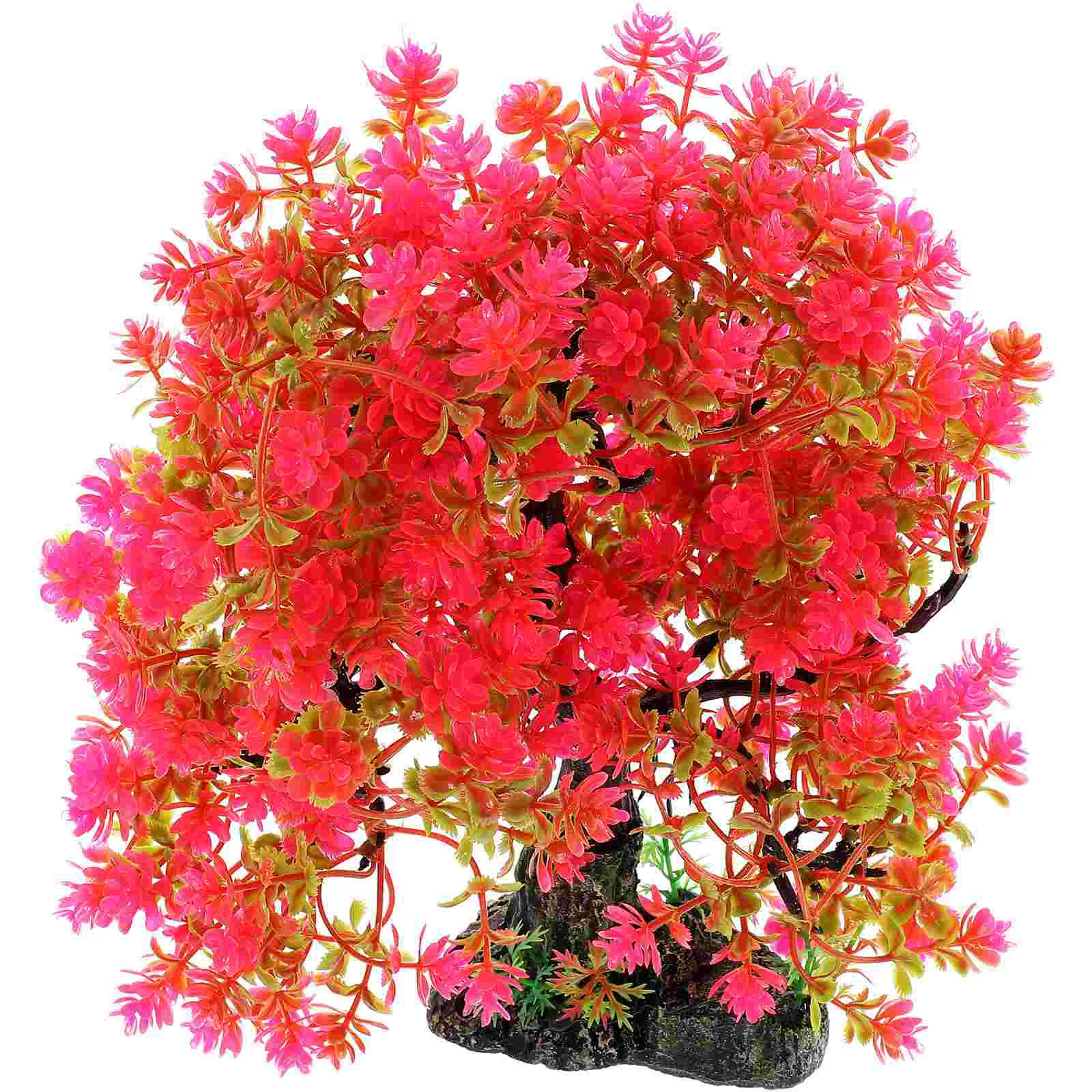 

Bonsai Tree Fish Tank Landscaping Artificial Plants Simulation Plastic Desktop Decor