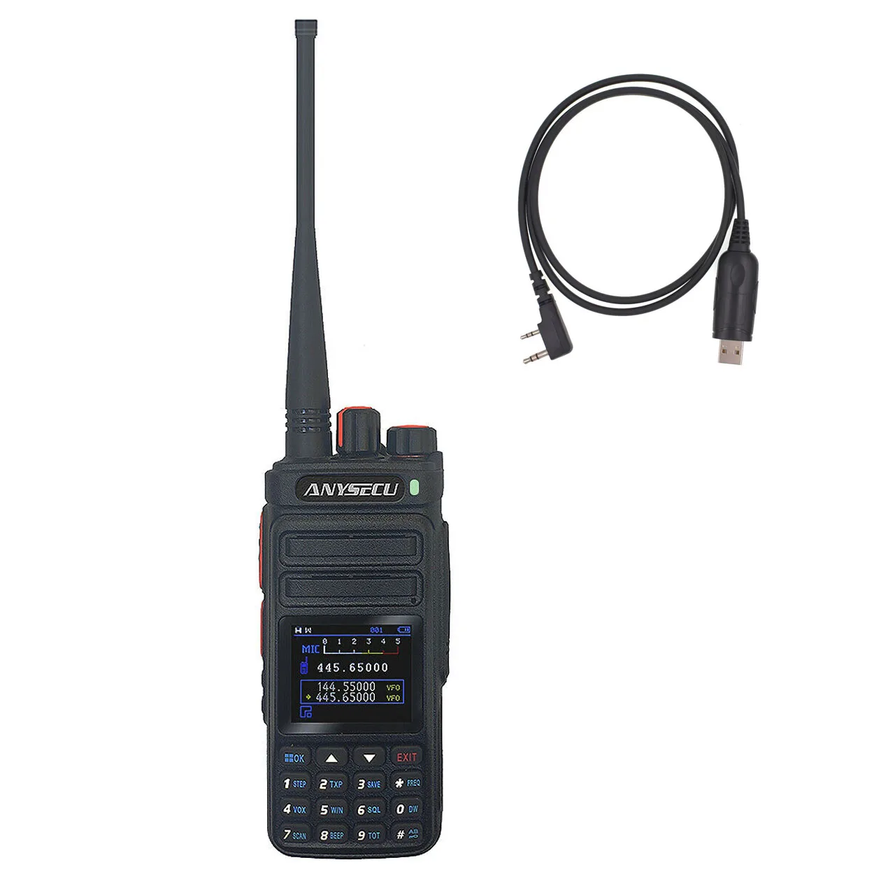ANYSECU UVF9plus 10W UHF VHF Two Way Radio with Frequency Counter Function 6800mAh Dual Band Standby Walkie Talkie |