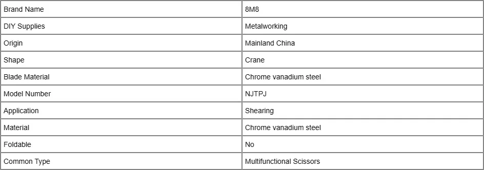 Description Picture 4 of itemTin Scissors Chrome Vanadium Steel Bird's Beak Steel Tape Scissors Heavy Duty Cutter Sheet Metal Cutting Tools Hand Tools
