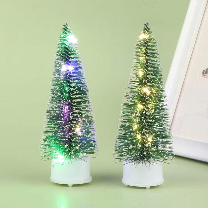 1/12 Dollhouse Miniature Led Christmas Tree W/battery Cedar Tree Model