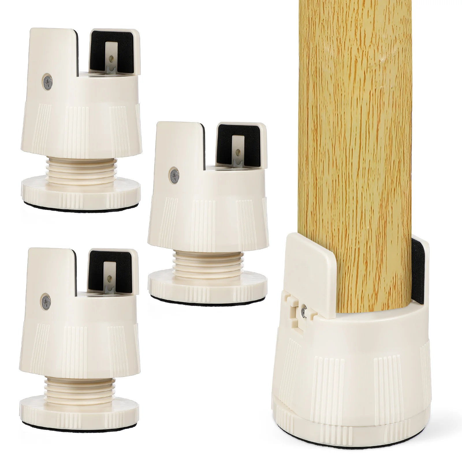 4 Pcs Raising Table Legs Couches Chair Risers Desk for Sofa Bed Plastic Lifters Height