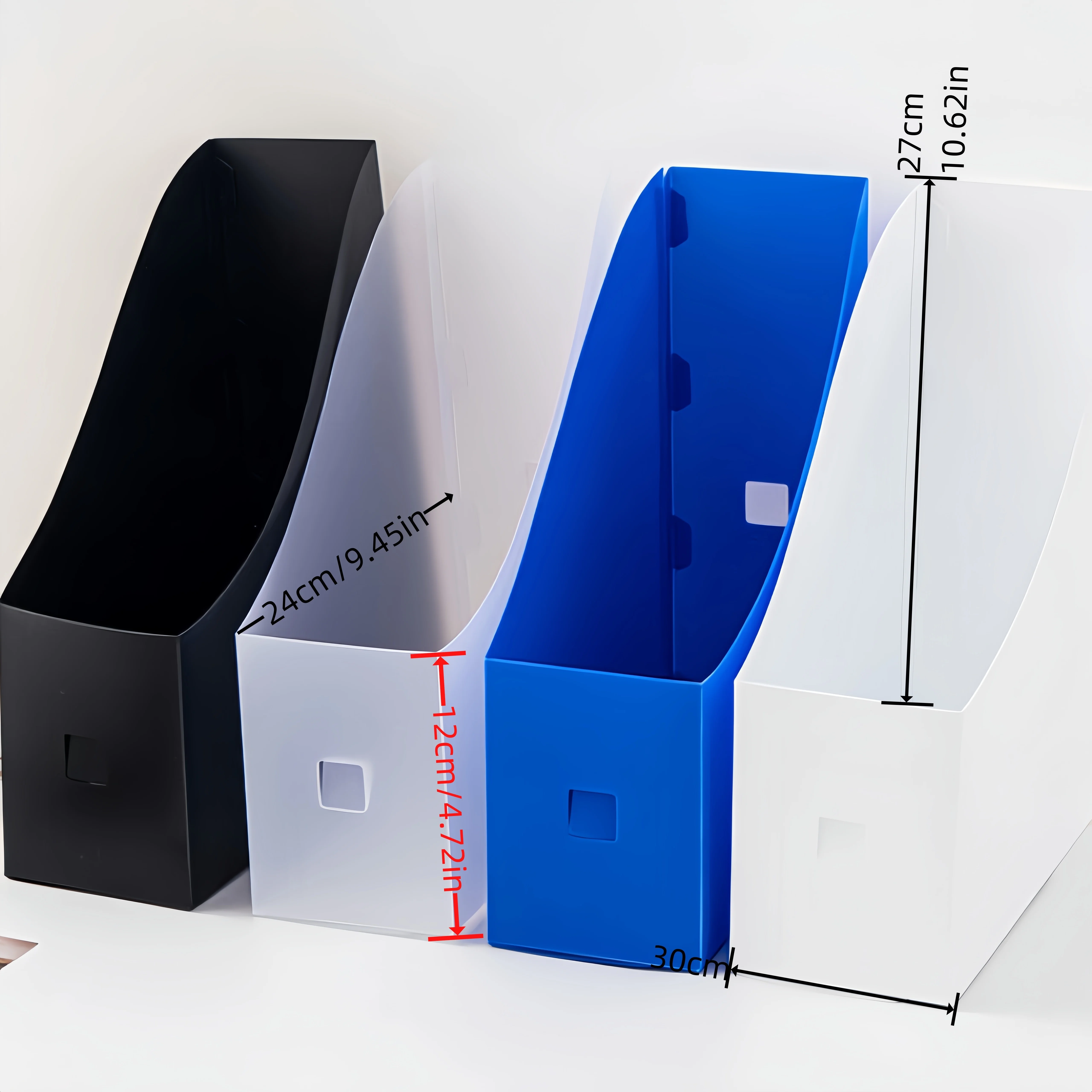 Book Organizer Book Holder Book Stand File Box Student Dormitory Desktop Book Stand Desktop Organizing and Storage Box Thickened Plastic Foldable Book Stand