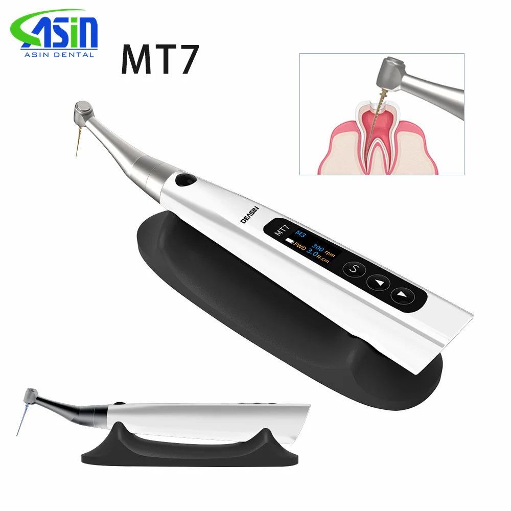 

Dental endodontic equipment MT7 16:1 ENDO treatment handpiece 360 degree rotation cordless smart Endomotor handpiece DEASIN