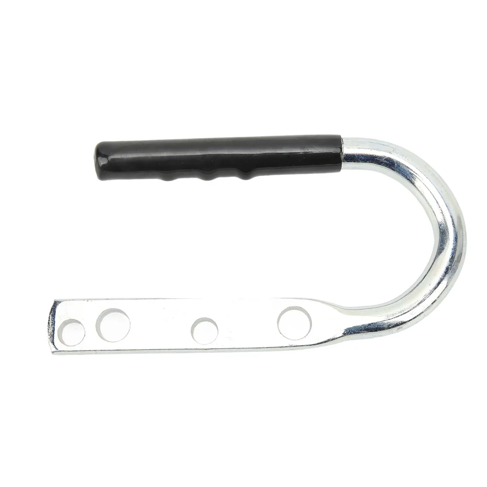 Galvanized Steel Trailer Coupler Grab Handle With Rubber Grip - Tongue Lift Handle For RV, Boat, & Utility Trailers