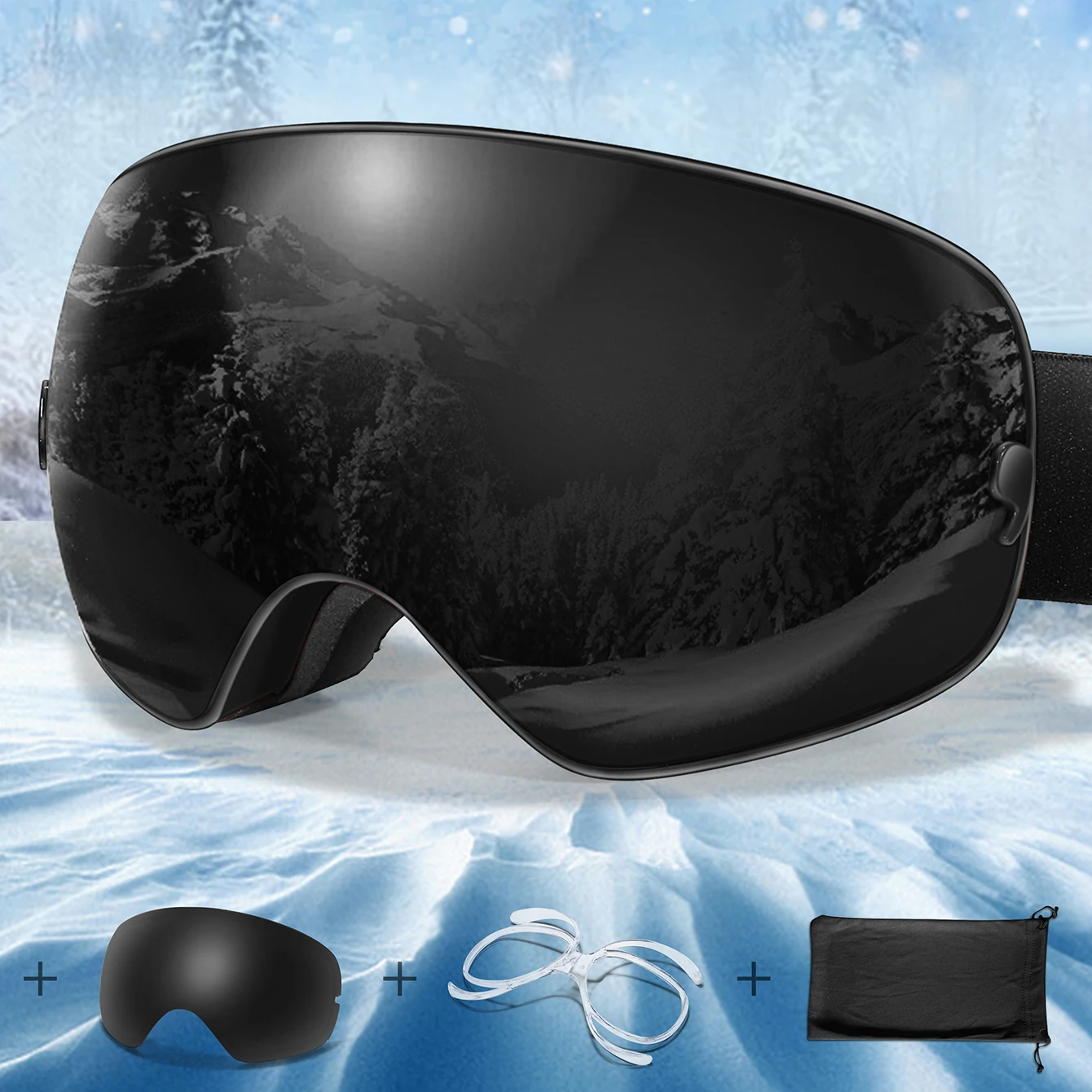 Sport Goggles Double Layers Anti-fog Eyewear Sport