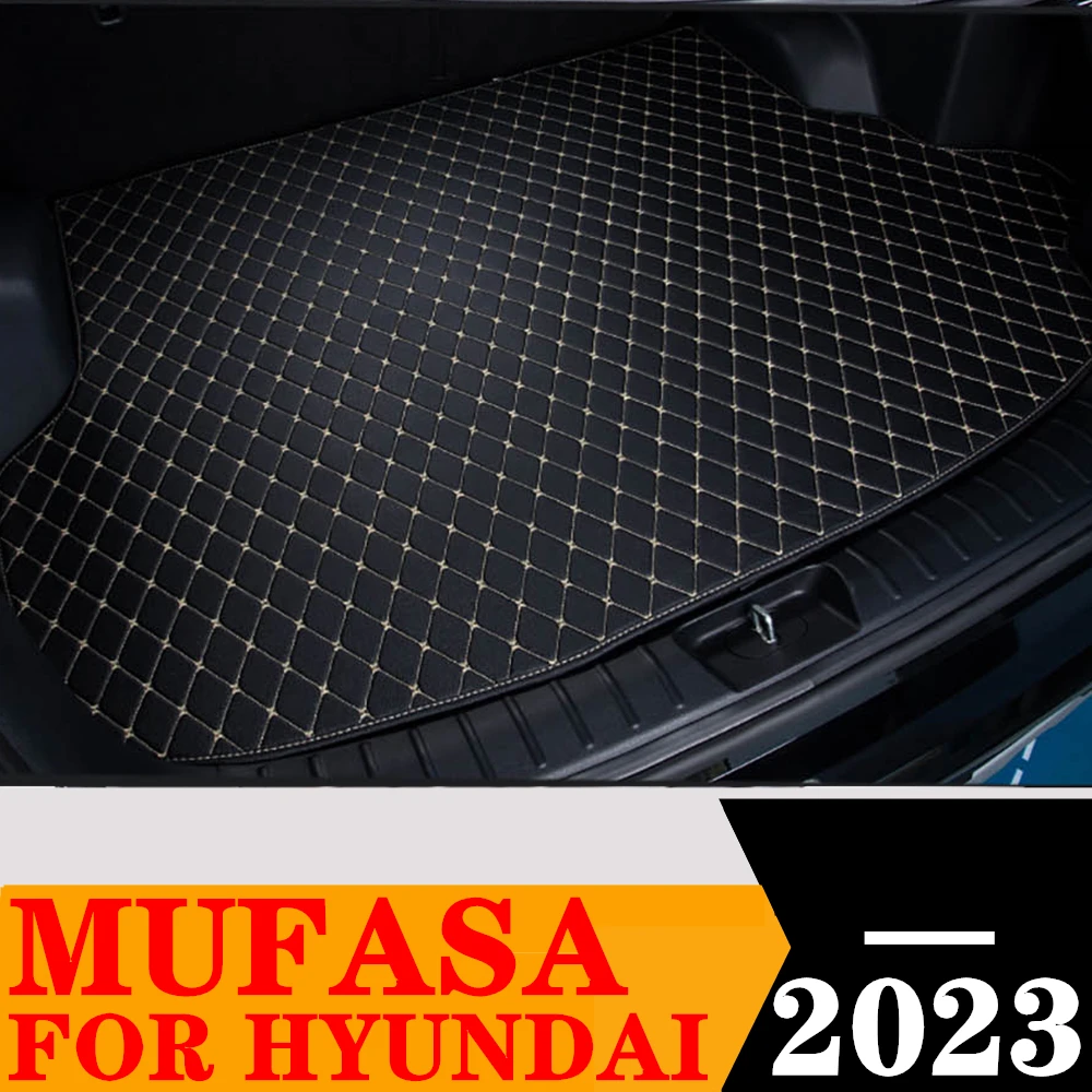 

Sinjayer Car Trunk Mat ALL Weather AUTO Tail Boot Luggage Pad Carpet Flat Side Rear Cargo Liner Cover For HYUNDAI MUFASA 2023