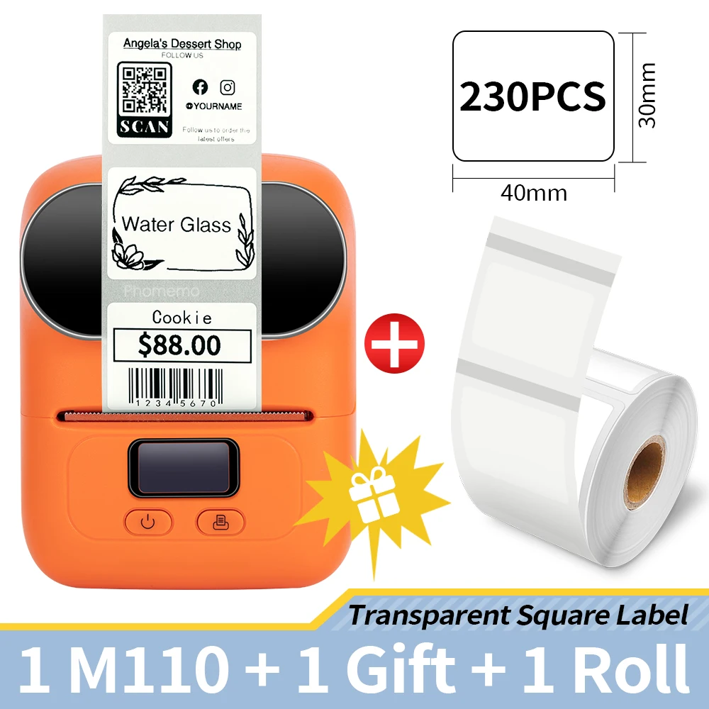 Phomemo M110 Wireless Thermal Label Printer Portable