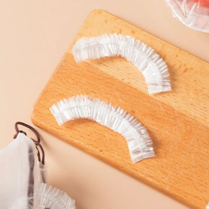 Food Cover 100pcs/200 pcs OPP bag cling film cover for refrigerators food and fruit sealing elastic mouth cling film cover