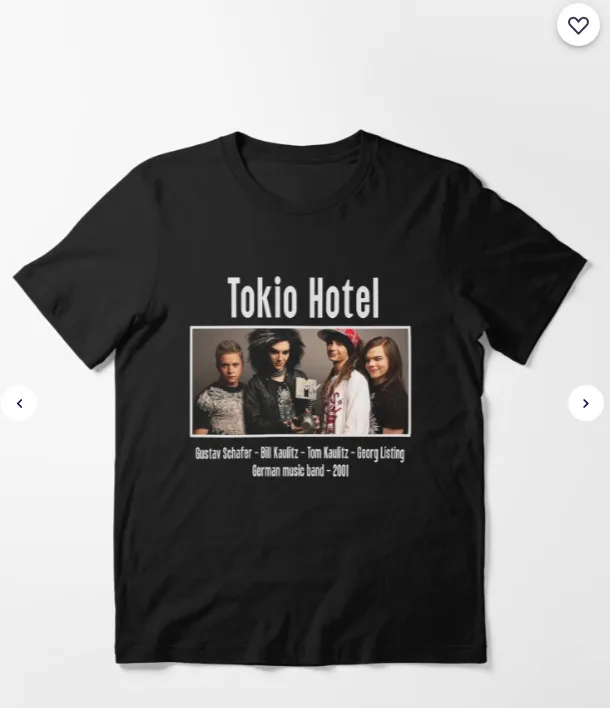 TOKIO HOTEL TOKIO HOTEL TOKIO HOTEL 음악 밴드 탑 티셔츠, 블랙 s-4xl CG511 