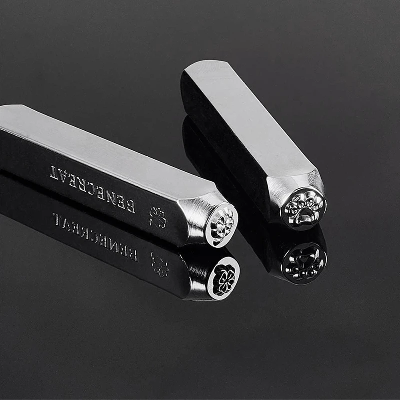 AB02 6Mm Metal Stamp Punch Tool Aluminium Leather Symbol Punching Stamps Tools Craft For Stamping 12 Patterns