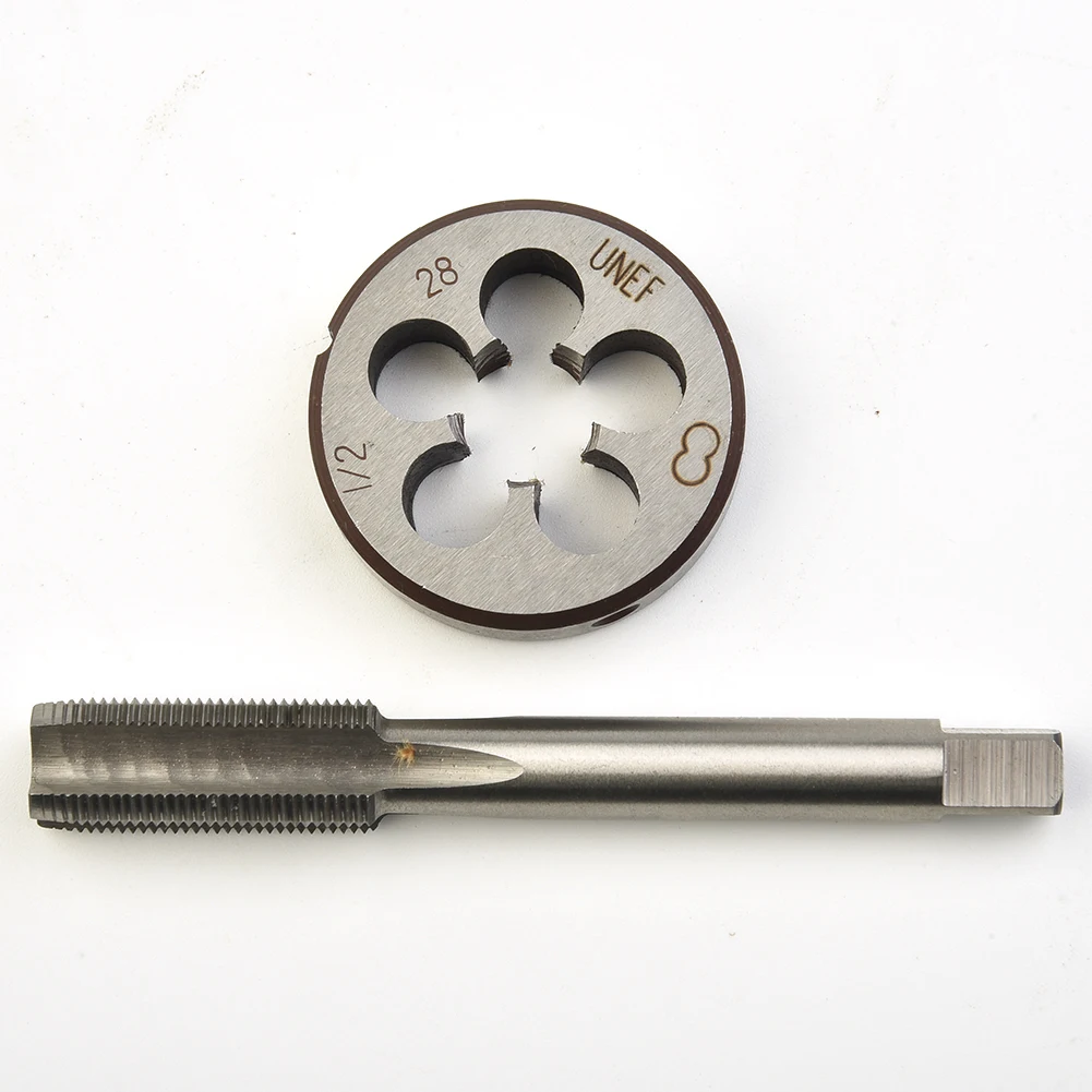 1 Sätze 1/2"-28 Pistolenmithing-Gewindebohrer + Matrizensatz (1/2" x 28) für 9 mm, 223, 5,56, 22LR 1/2x28 Gewindebohrer + 1/2x28 Matrize für die rechte Hand – Detail 4