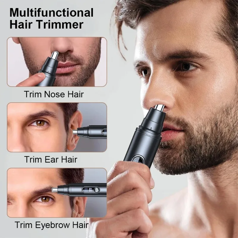 전기 코털 트리머, 남성용 충전식 콧구멍털 제거기 코털 커터
