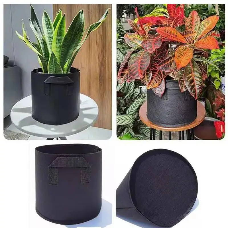 

20pcs Garden Planter Bags Pack Eco Friendly Fabric Plant Growing Pots With Handle Multipurpose Flower Grow Pot For Garden Patio