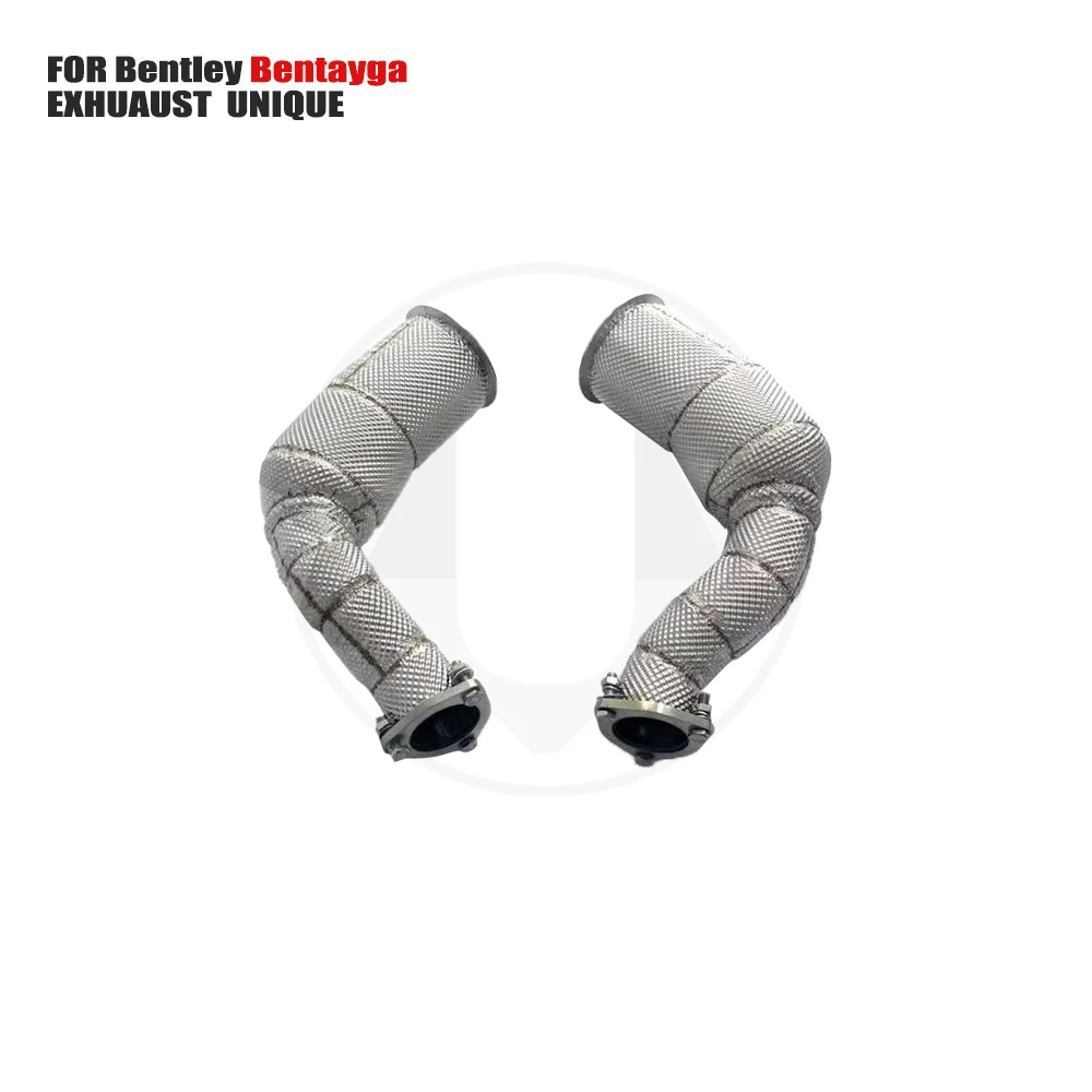 

UNIQUE Exhaust Manifold High Flow Downpipe for Bentley Bentayga Car Accessories With Catalytic Converter Header Catless Pipe