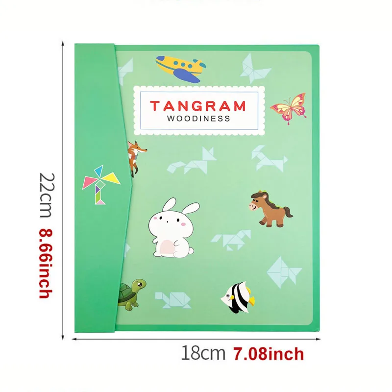 Hot Magnetic 3D Puzzle Geometric Shapes Tangram Jigsaw Board Kids Montessori Games Children Educational Wooden Toys 6