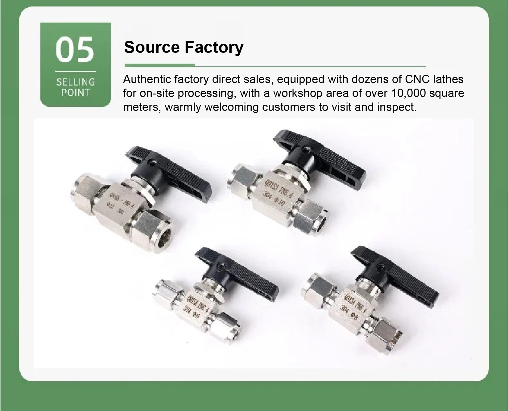 Q91S-304 SS Ferrule Tube Ball Valve ‑ Instrumentation Compression Valve 304/316