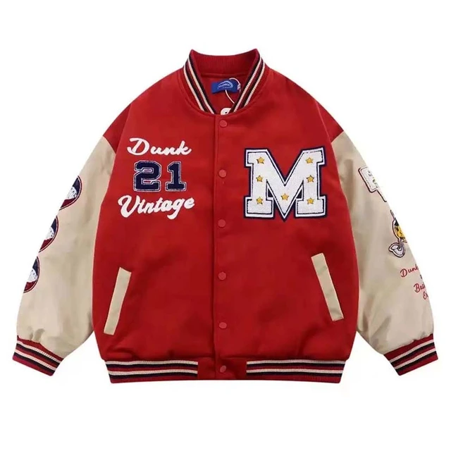 Vintage Casual Baseball Jacket Men's Furry Letters Embroidery Patchwork  Streetwear Hip Hop College Style Unisex Varsity Jackets - Jackets -  AliExpress