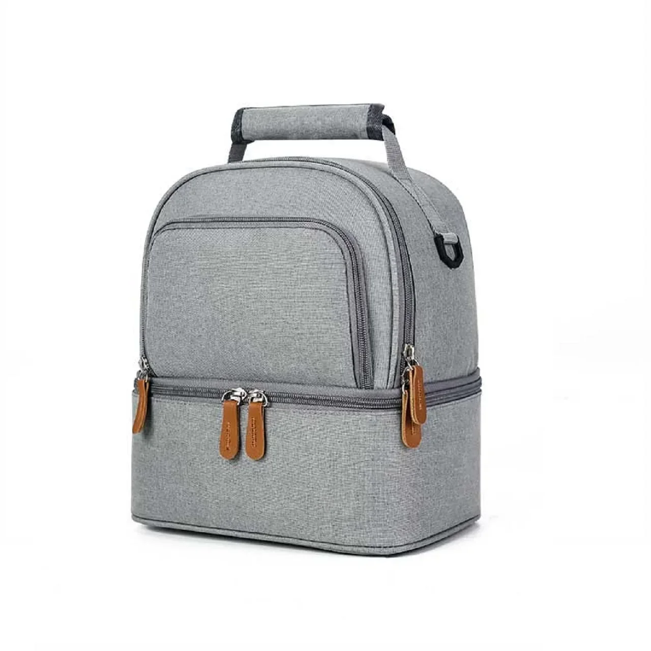 Large capacity portable lunch bag hot picnic school food lunch bag insulation material fresh cooler handbag with bag lunch bag cooler bag