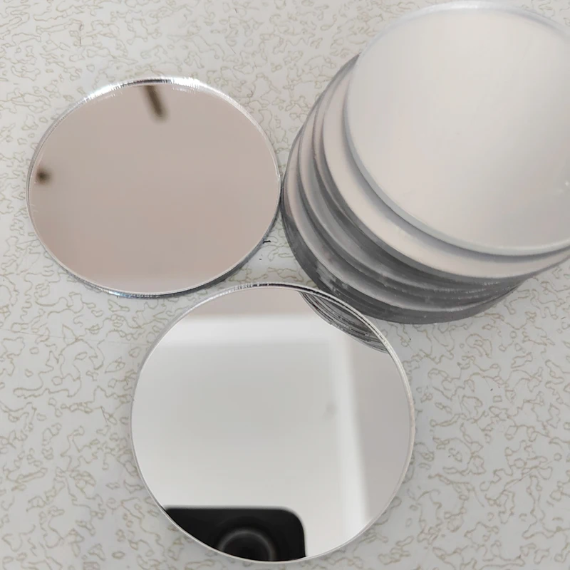 Thickening 2mm 3D Mirror Wall Sticker Round Mirror DIY Background Room Bathroom Wall Decoration Diameter 5cm 12PCS Makeup