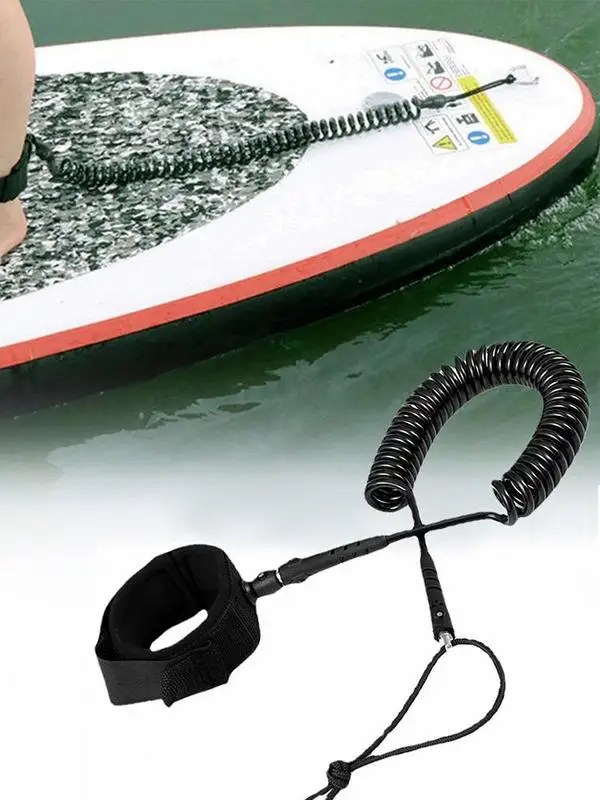 10 Feet 5mm Surfboard Coiled Leash Surfing Stand UP Paddle Board Ankle