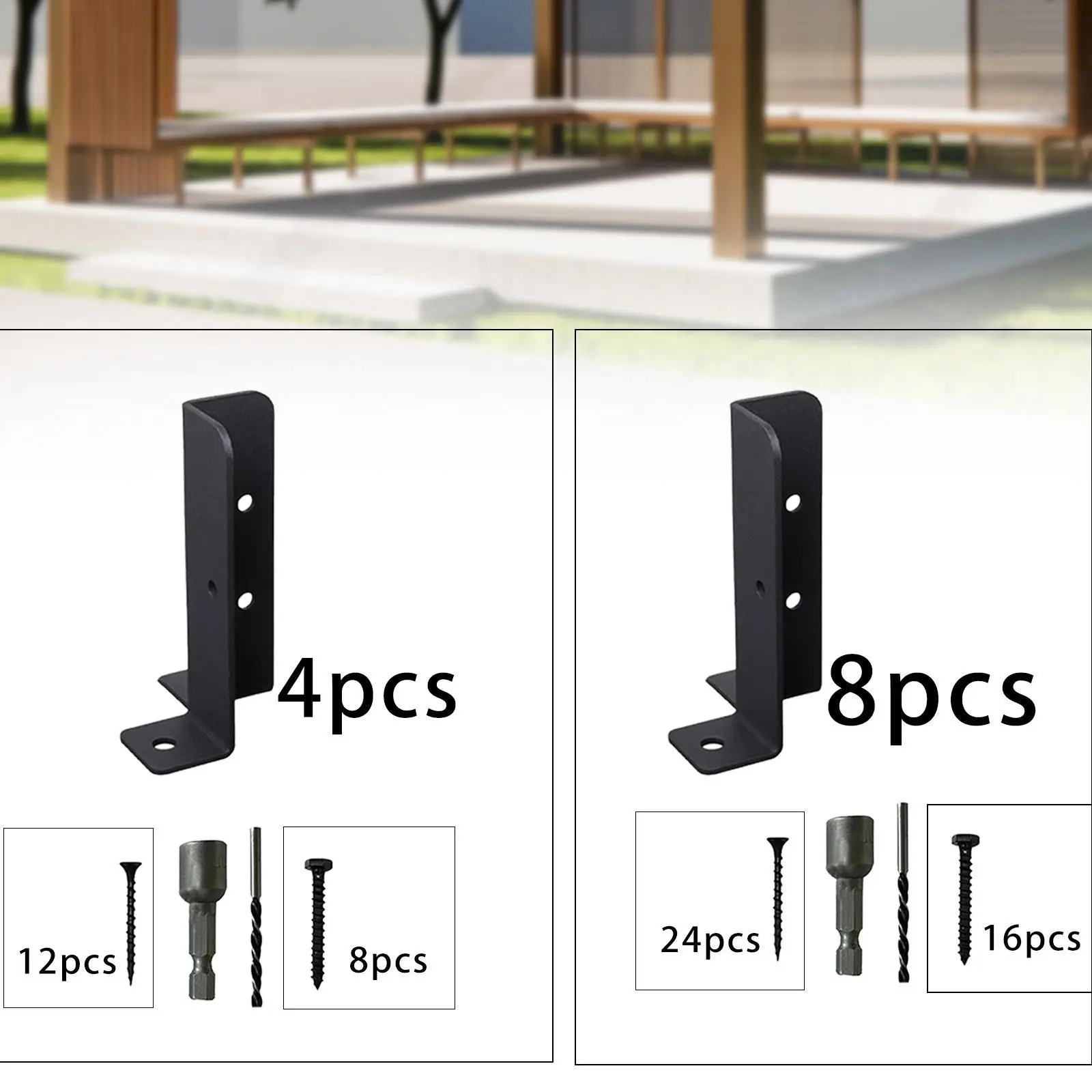 Deck Post Base Brackets Adjustable for 1.5x1.5 2x2 2x4 4x4 Post post base brackets