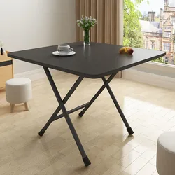 Modern Black Dining Table Portable Outdoor Travel Simple Dining Table Folding Small Table Bed Dining Table Furniture Home