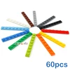 60pcs DIY Building Blocks Thin Figures Bricks 1x8 Dots 12Color Educational Creative Size Compatible With 3460 Toys for Children 1