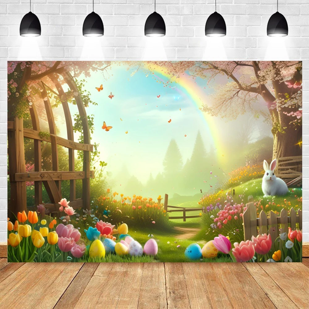 Printemps joyeux pâques Photo décors fleurs herbe bébé douche fête Portrait  bannière lapin pâques photographie fond - AliExpress, image size:1000x1000