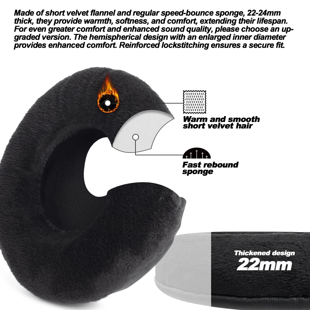 Earphone pads For AKG K52 K72 K92 Replacement headband accessories: cooling velvet,replacement Earpads Covers Sponge Protein