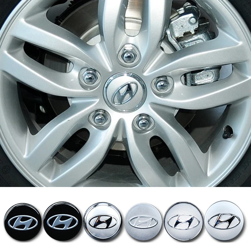 4pcs Car ABS Wheel Center Hub Cover Caps for Sonata IX35 I20 I30 Azera