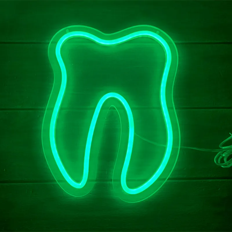 

LED Tooth Neon Sign Dental Office Decor Wall Hangings Dentistry Wall Art Neon Lights Decor Colorful Night Light Room Decor USB