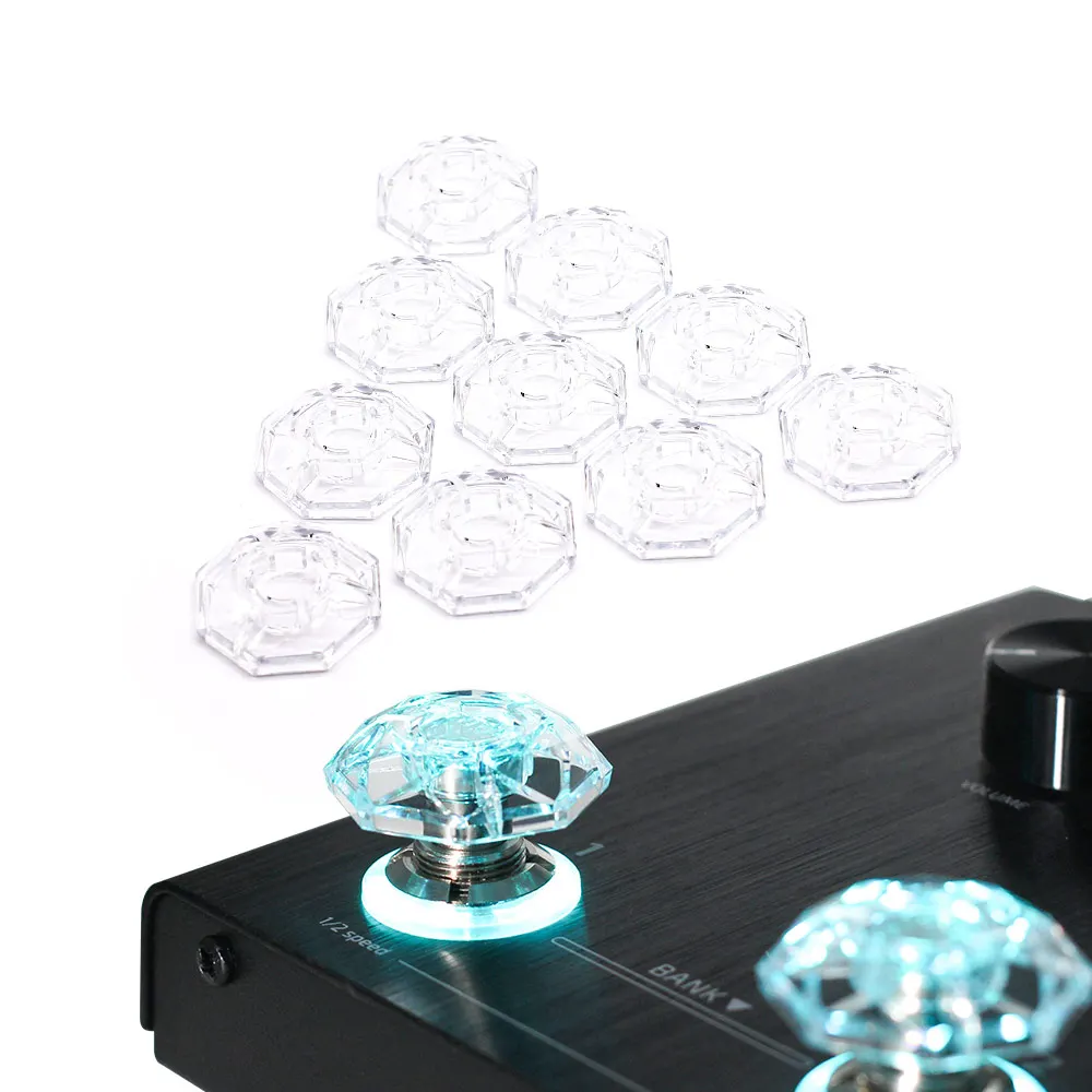 Karat Cap 10 pcs Transparent Footswtich Cover Switch Protector Ampero Stomp Knob